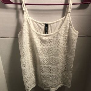 Cream/white lace top